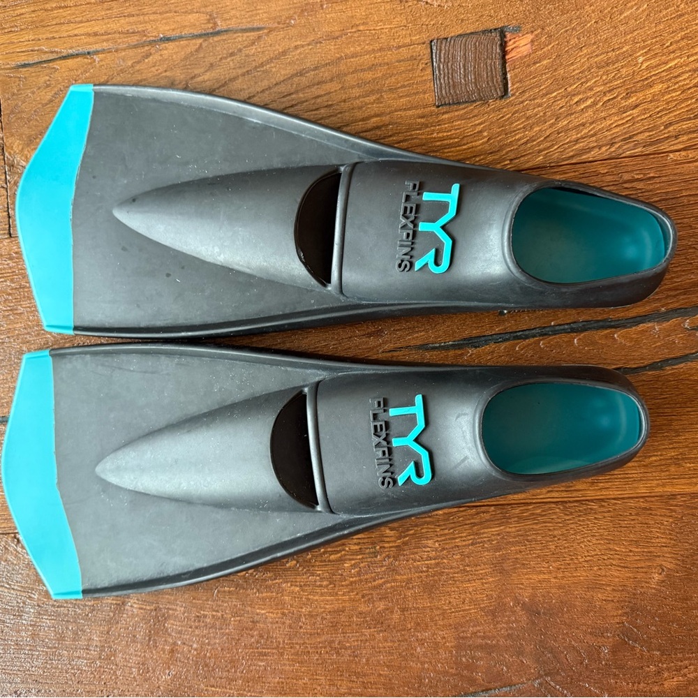 TYR Swim Fins - Black and Teal